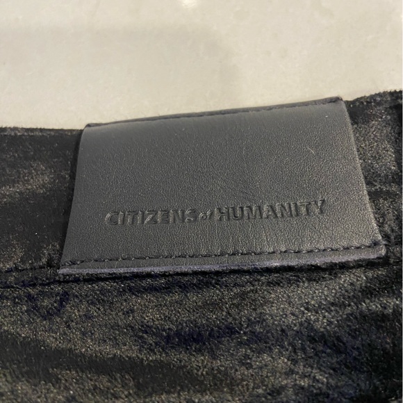 Citizens Of Humanity Crushed Velvet Pants. Size 29. Stormy Black. - Picture 6 of 12